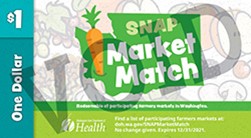 Ejemplo de cupón de un dólar de Snap Market Match 