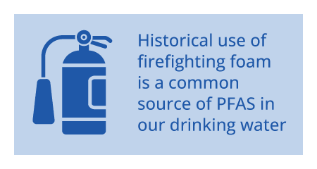Historical use of firefighting foam is a common source of PFAS in our drinking water