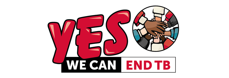 Red letters on word Yes for end TB campaign