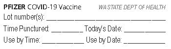 Popshop Pfizer Vaccine Label