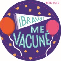Popshop Sticker Hooray I'm vaxxed Spanish thumbnail