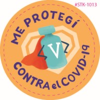 Protected From COVID-19 Stickers Spanish thumbnail