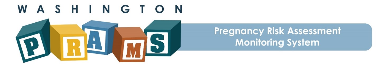 PRAMS logo of colored building blocks for the letters PRAMS