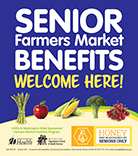 Senior Farmers Market Benefits Sign