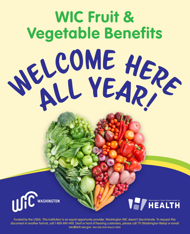 WIC Farmers Market Benefits Welcome sign