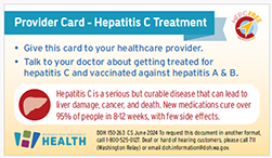 Provider Card Hepatitis C Treatment.