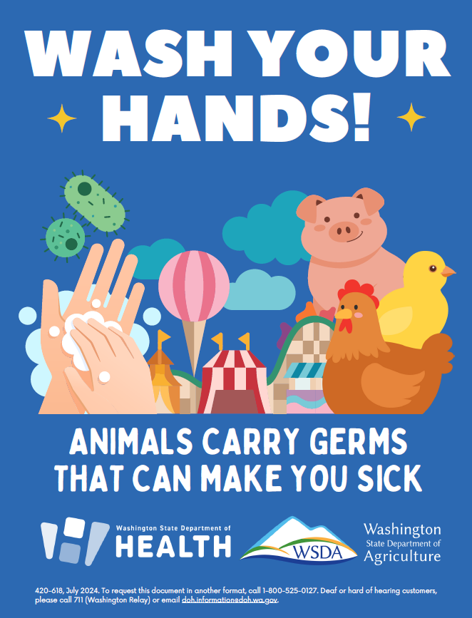Wash Your Hands Animals Carry Germs that can make you sick.
