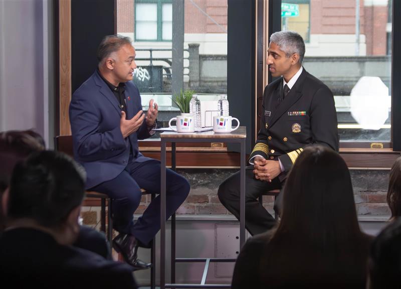 Dr. Shah interviews the U.S. surgeon general.