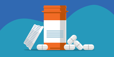 Illustration of a prescription bottle.