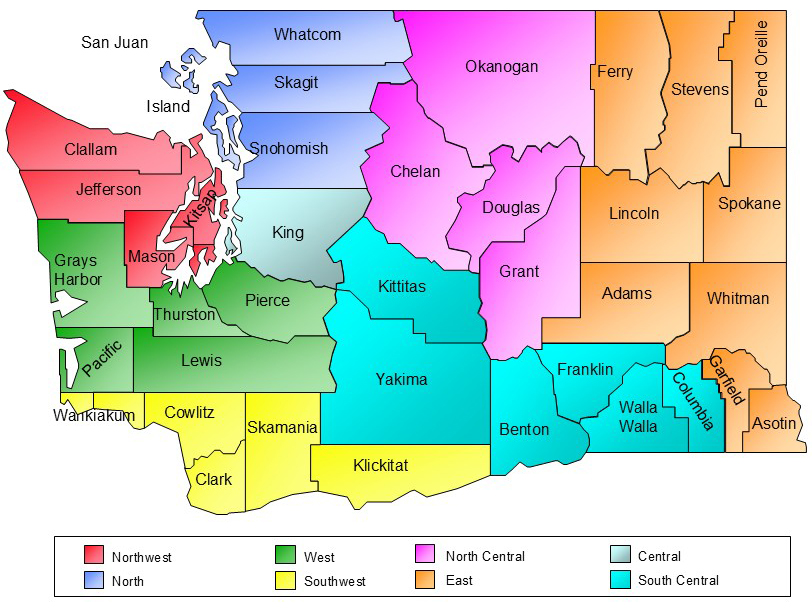 Color Mapy of EMS & Trauma Councils