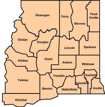 Eastern Washington counties