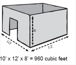 Bug bomb measurement example.