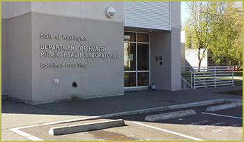 Front door area for Newborn Screening Laboratory