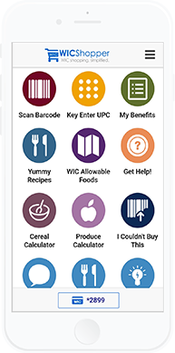 Screenshot of WICShopper App