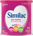 Image of a can of Similac Soy Isomil Infant Formula