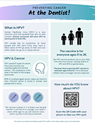 Brochure about oral HPV infection