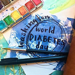 World Diabetes Day watercolor image