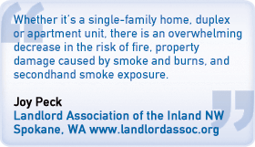 Quote from landlord about smoke-free housing