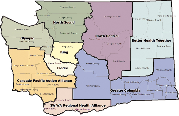 Map of Accountable Communities of Health regional coalitions