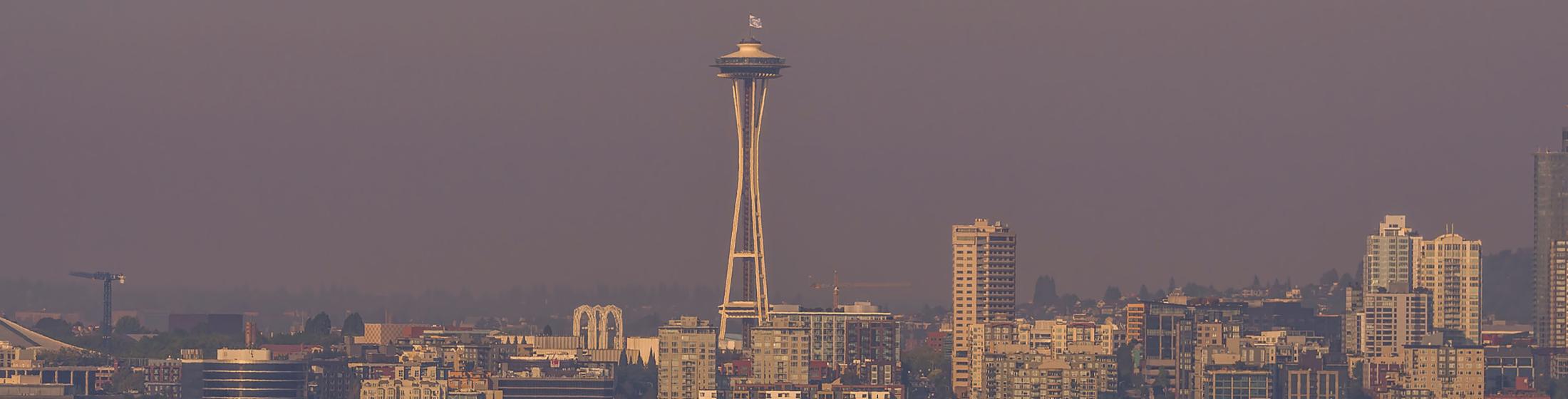 Smoky Seattle Skyline