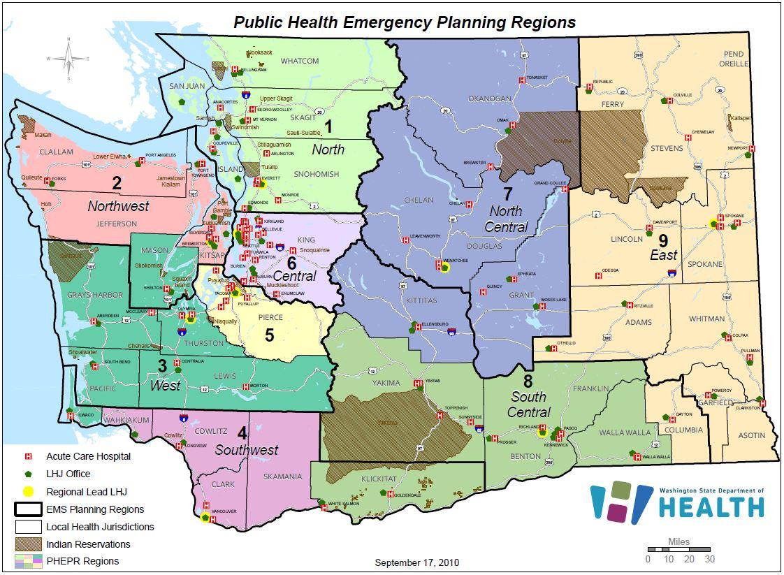 Map of PHEP Regions