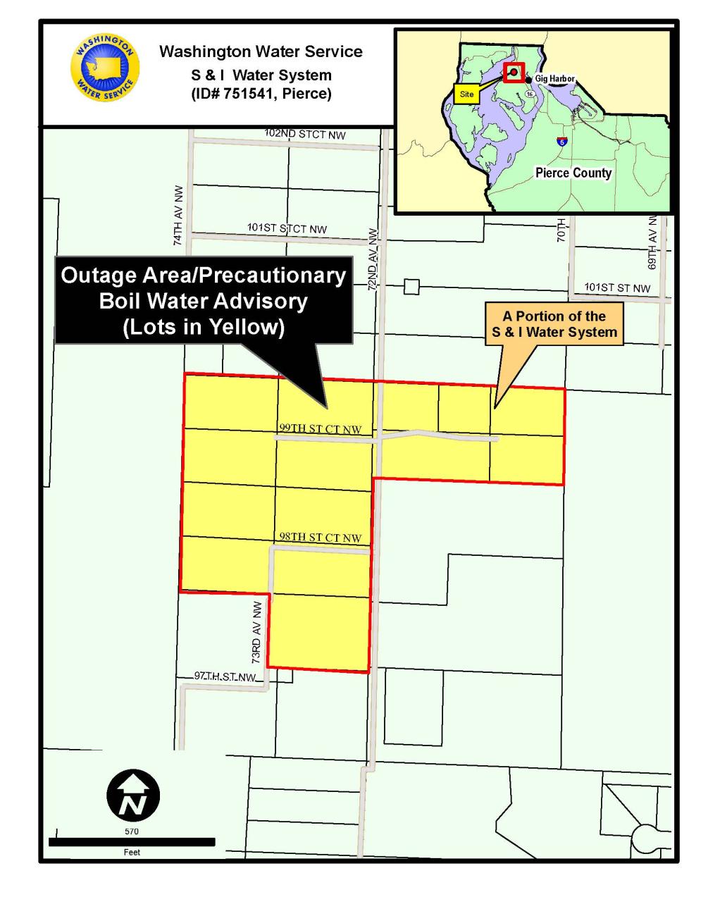 Map of S&I affected area.