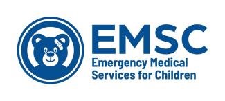 Blue logo with bear showing Emergency Medical Services for Children