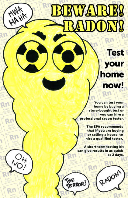2nd place poster - Beware Radon