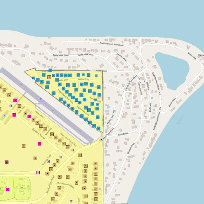 Map of affected area bounded by Lupine Dr. and Eagles Rest Lane.