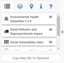 Menu for selecting map topics within IBL