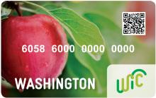 WIC card sample with QR code